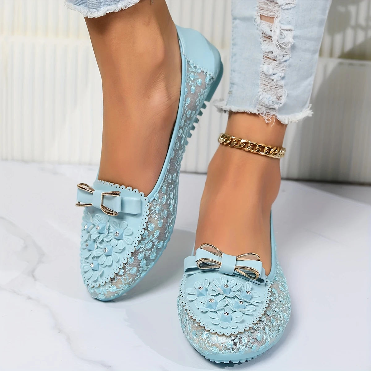 Ladies Elegant Lace Breathable Sandals