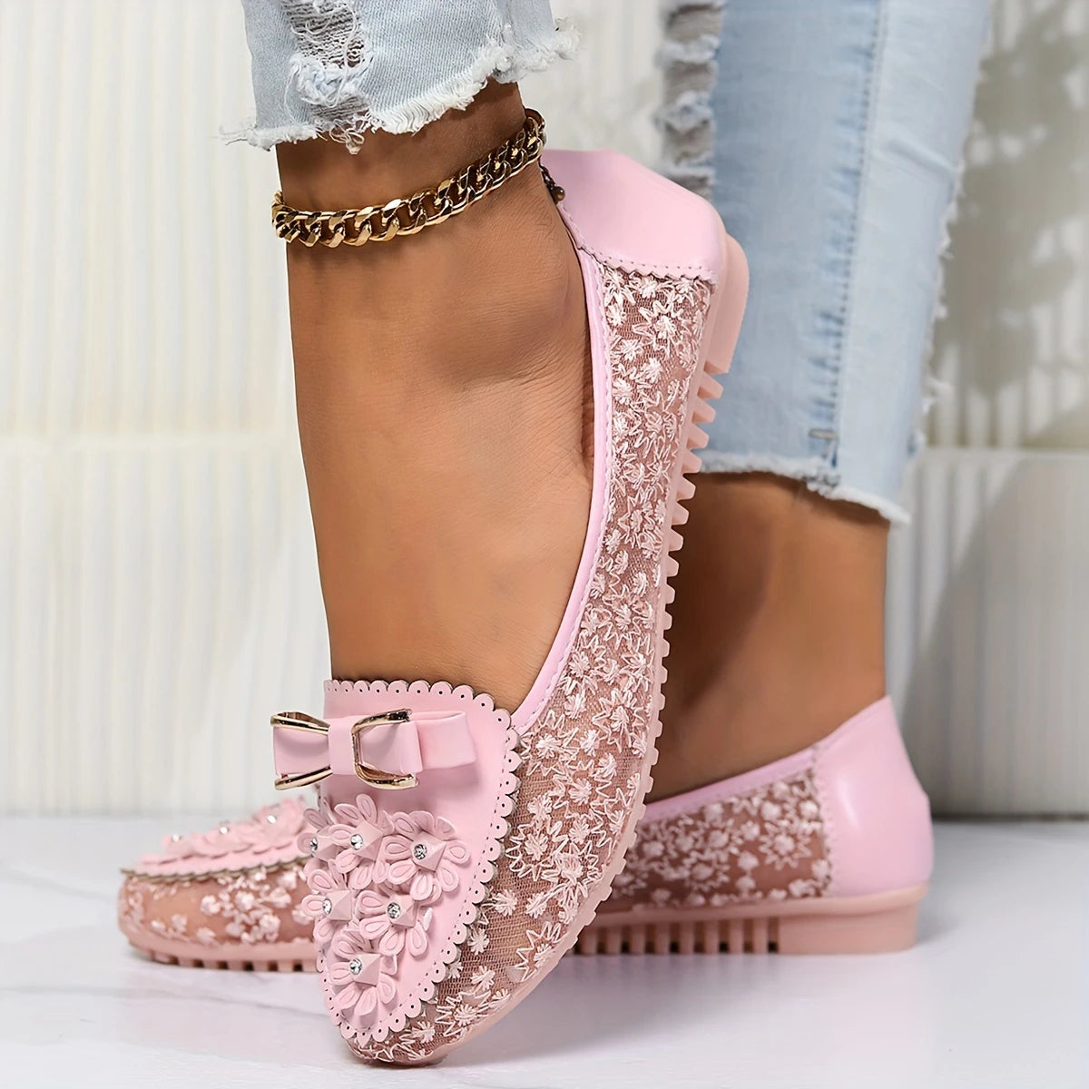 Ladies Elegant Lace Breathable Sandals