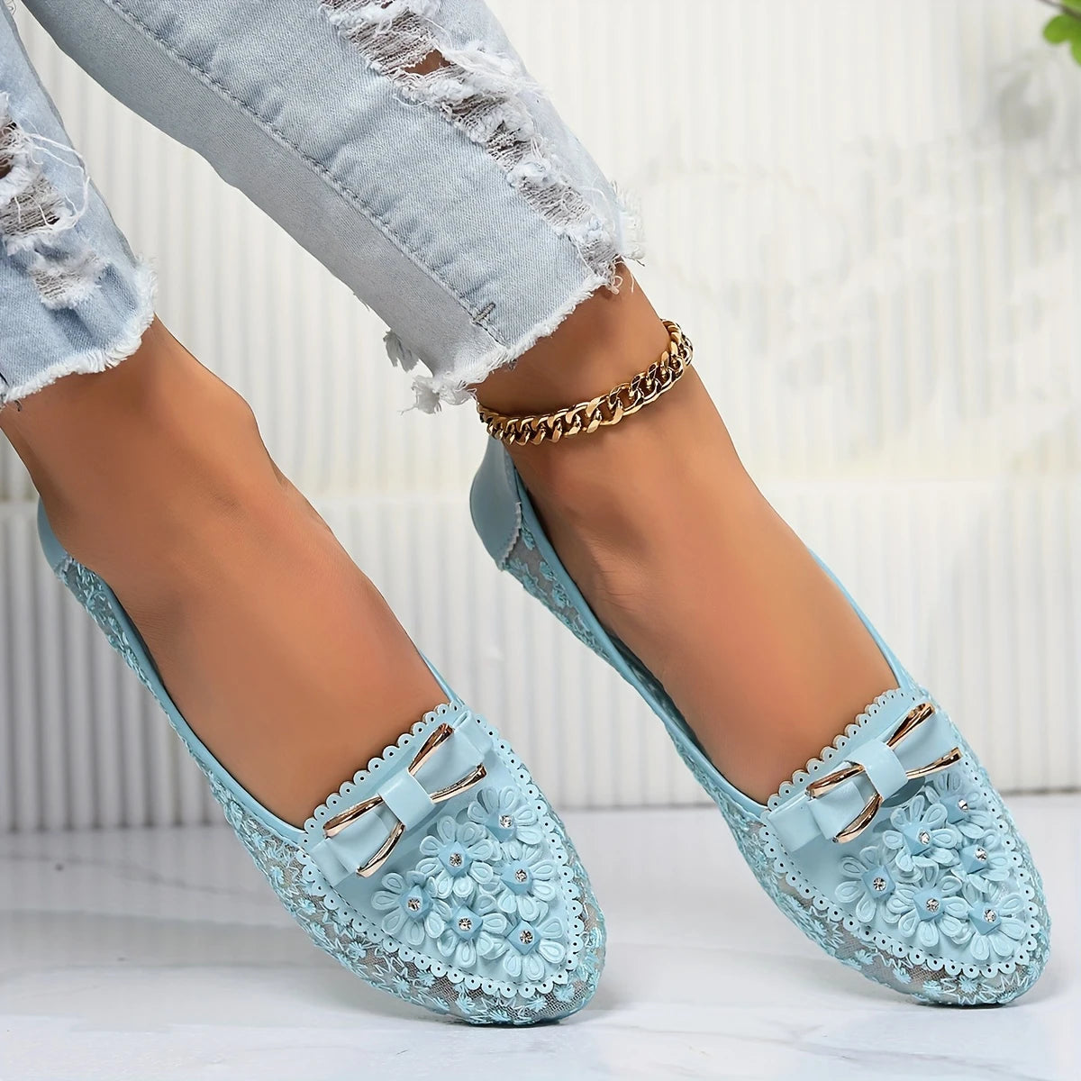 Ladies Elegant Lace Breathable Sandals