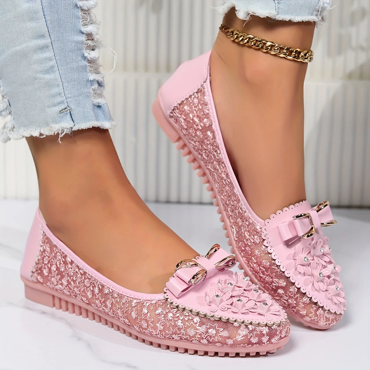 Ladies Elegant Lace Breathable Sandals