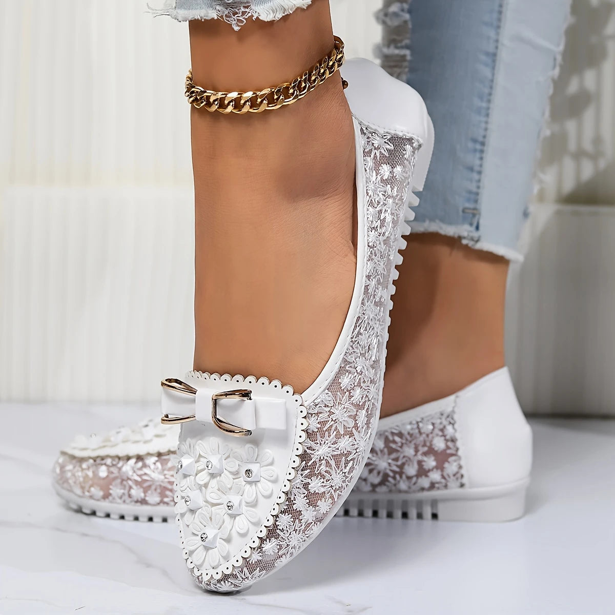 Ladies Elegant Lace Breathable Sandals