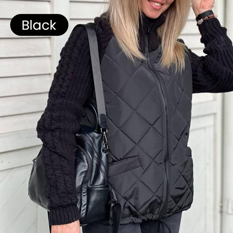 🎁Joulumyynti☃️2025 Uusi naisten neulottu Patchwork Puffy takki