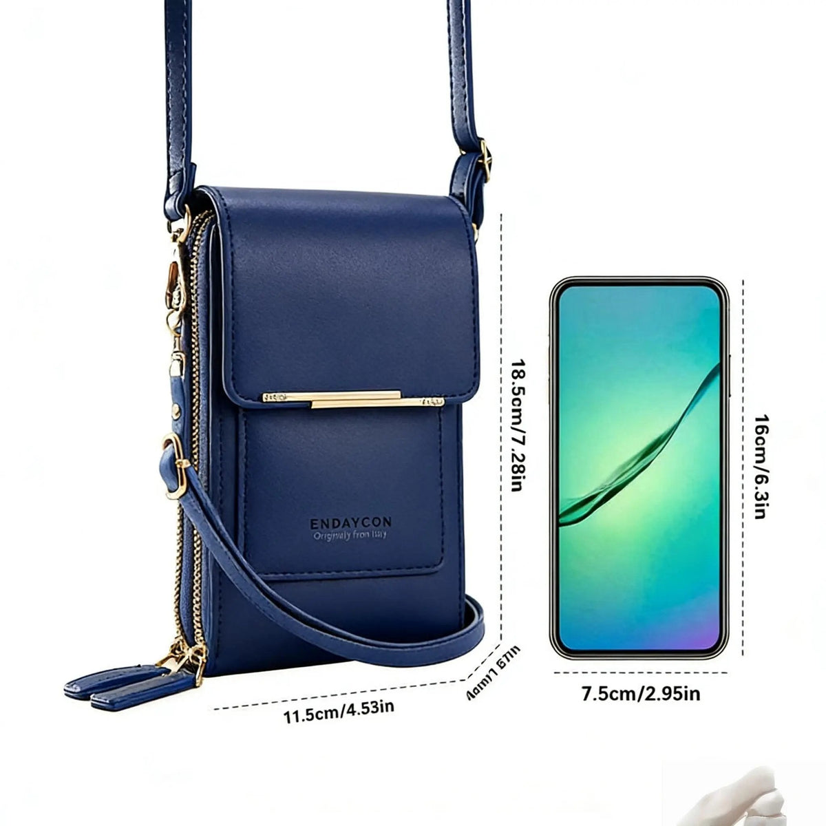 👜📱 Enkel och elegant crossbody-telefonplånbok med peekskärm för kvinnor