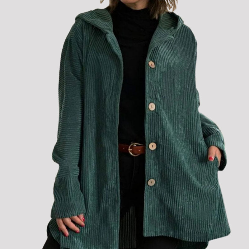 🍂 Rento samettitakki hupulla syksyyn 🧥