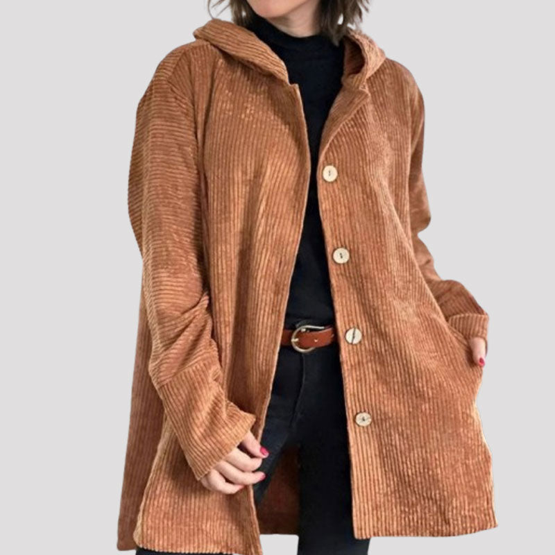 🍂 Rento samettitakki hupulla syksyyn 🧥