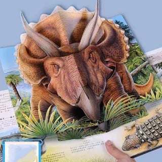 Encyclopedia 3D Esihistorialliset dinosaurukset📙KOVAKANTINEN