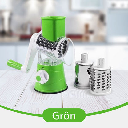 3 in 1 pyörivä juustoleikkuri ja vihannesraastin