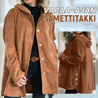 🍂 Rento samettitakki hupulla syksyyn 🧥