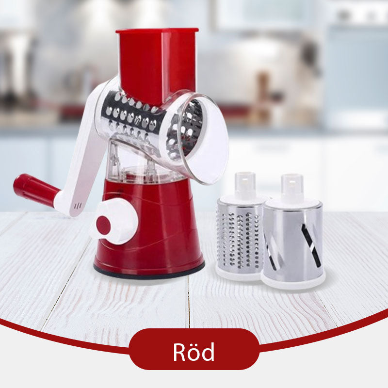 3 in 1 pyörivä juustoleikkuri ja vihannesraastin