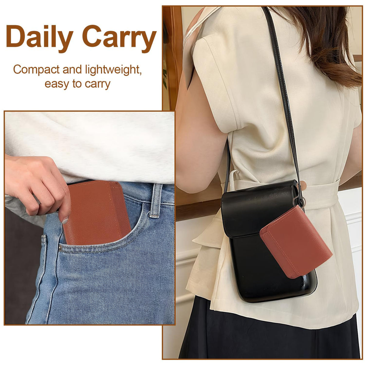 🎁HOT SALE Only $9.99🔥Elegant and Minimalist Women's Slim Short Wallet – with RFID protection, card slots, a bill compartment, and an ID window