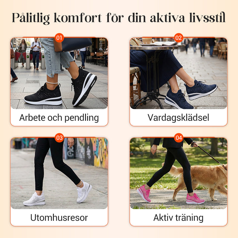 Rento naisten muoti, hengittävät korjauslenkkarit strassikoristeilla