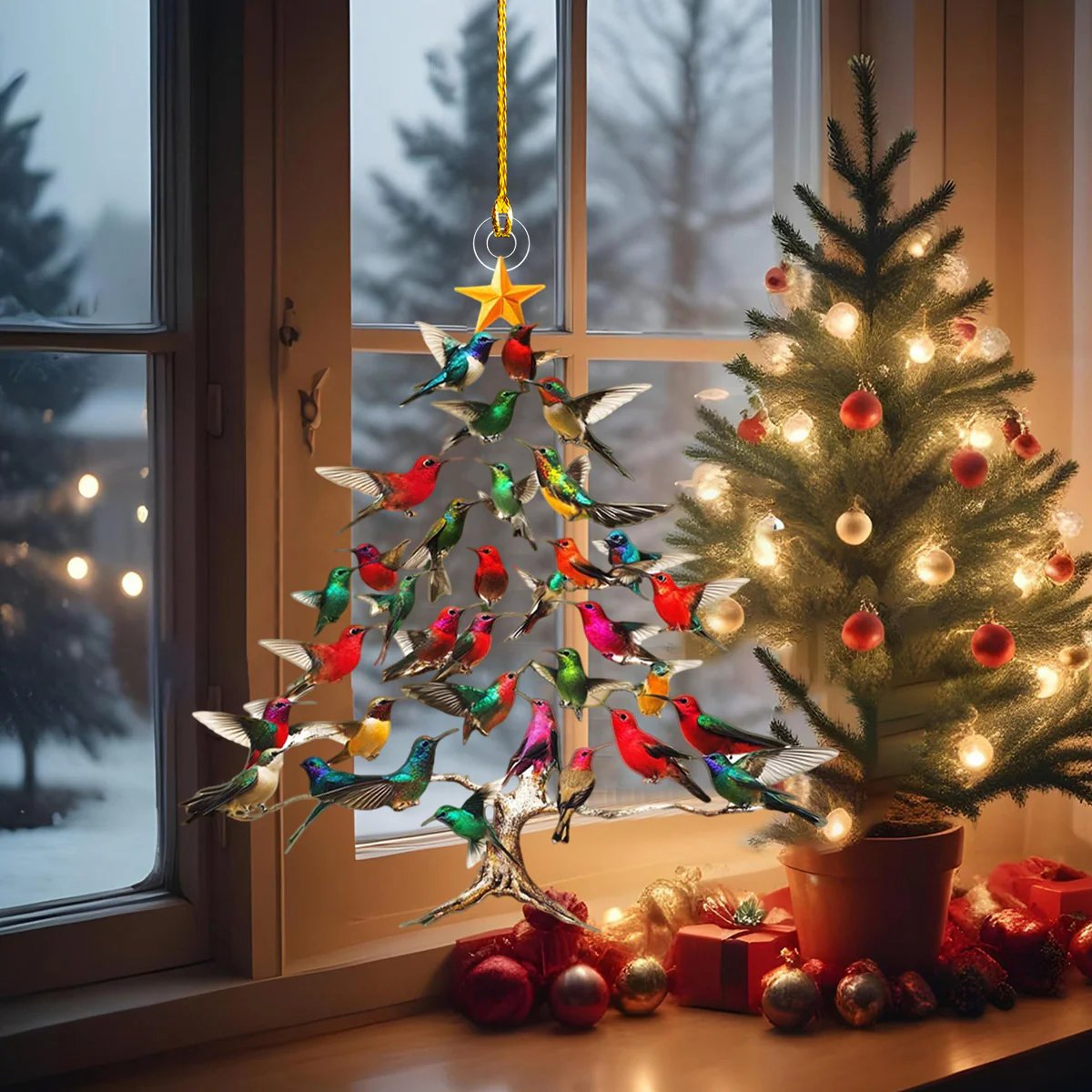 🔥🐦🎄Kolibri-joulukoristeena