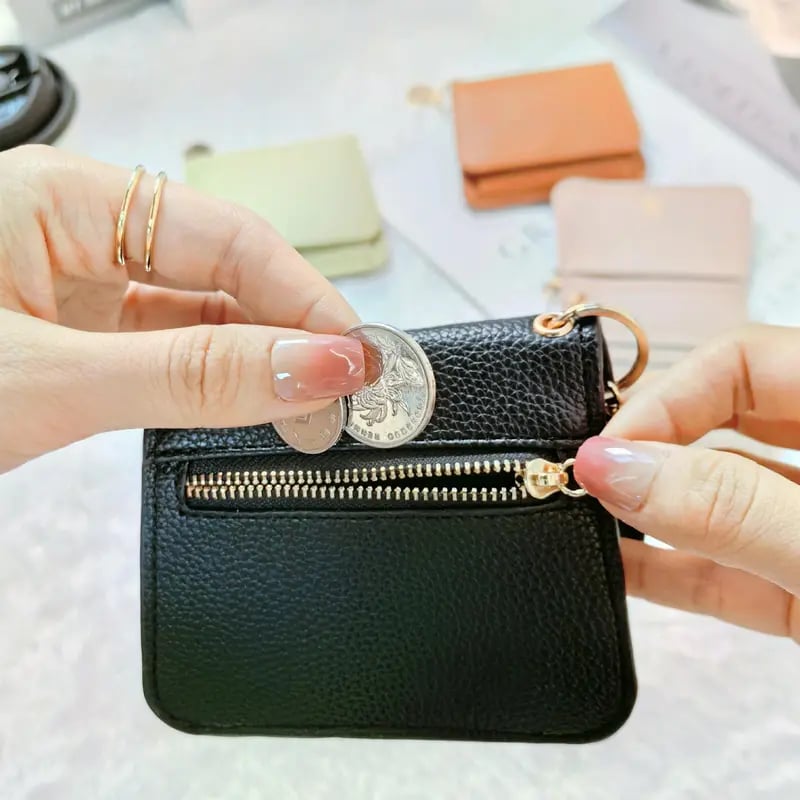 🎁HOT SALE Only $9.99🔥Elegant and Minimalist Women's Slim Short Wallet – with RFID protection, card slots, a bill compartment, and an ID window