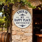 ✨Happy Place – Vintage Statement Metal Sign