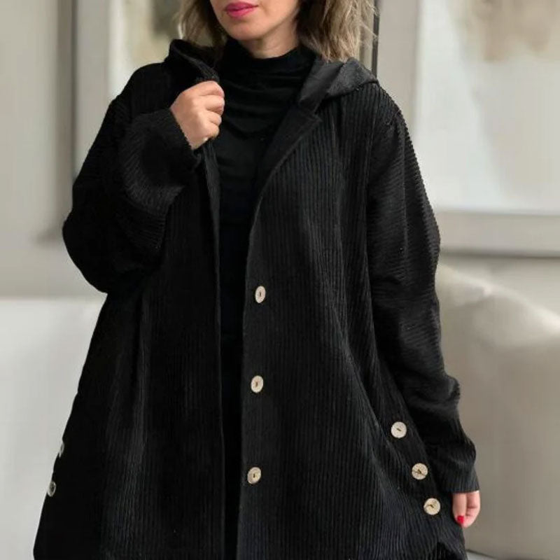 🍂 Rento samettitakki hupulla syksyyn 🧥