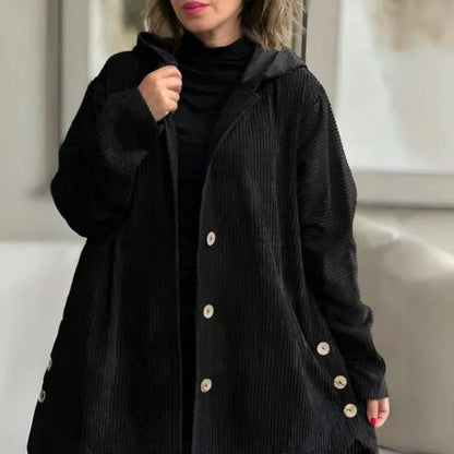 🍂 Rento samettitakki hupulla syksyyn 🧥