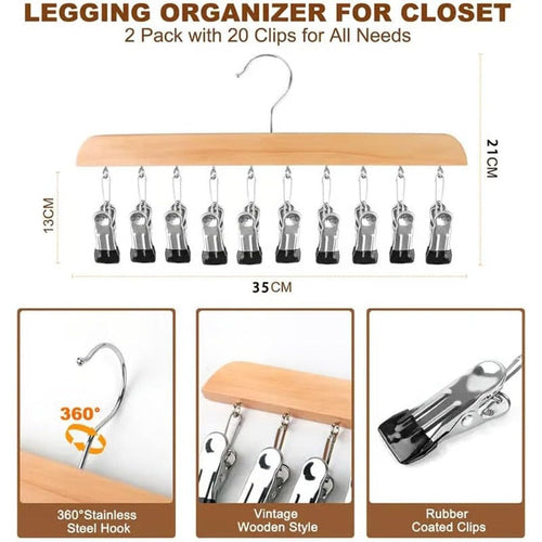 Clothes hanger with clips