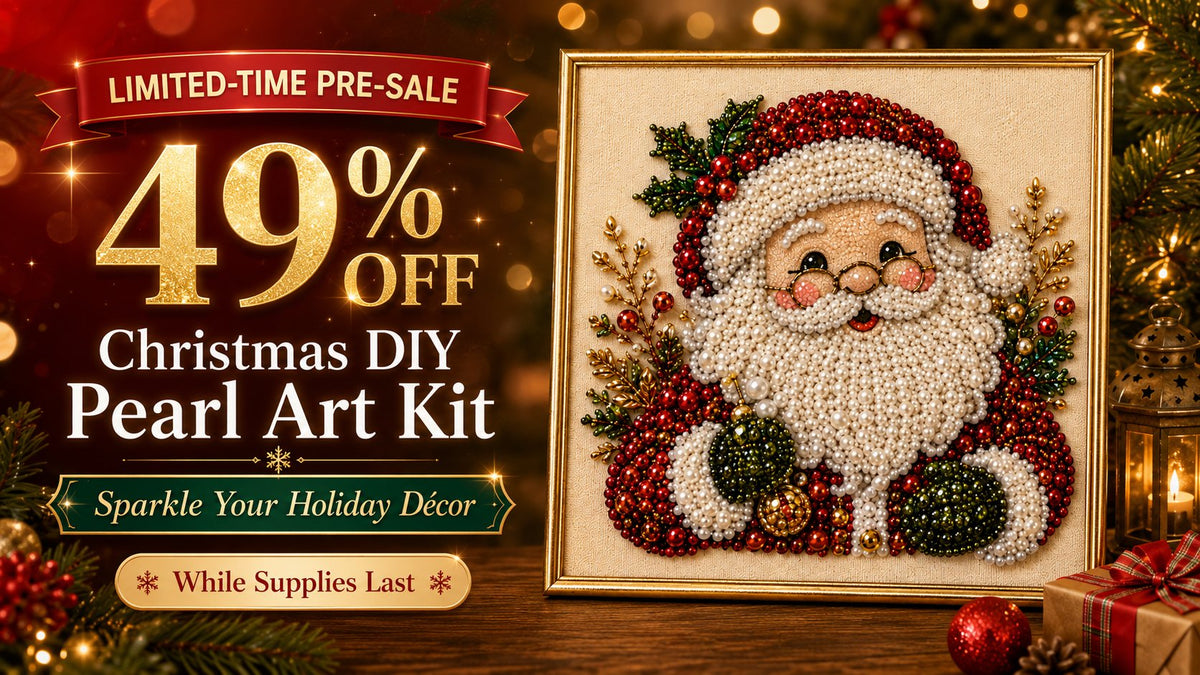 ⚡50K+ SÅLDA!🧘Avkopplande & nybörjarvänlig - 🎨💎DIY jul-pärldiamantmålningskonstkit