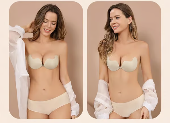 💗OSTA 1, SAA 1 ILMAISEKSI - 2 PARIA 🎁 Itsekiinnittyvä push-up-rintaliivi