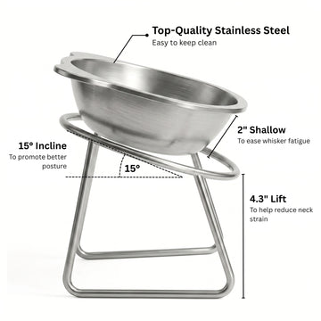 🥣🐱🐶 50 % RABATT! 15° Lutande Matskål för Katter & Hundar – Naturligare Ätposition & Skonsammare Design ✨