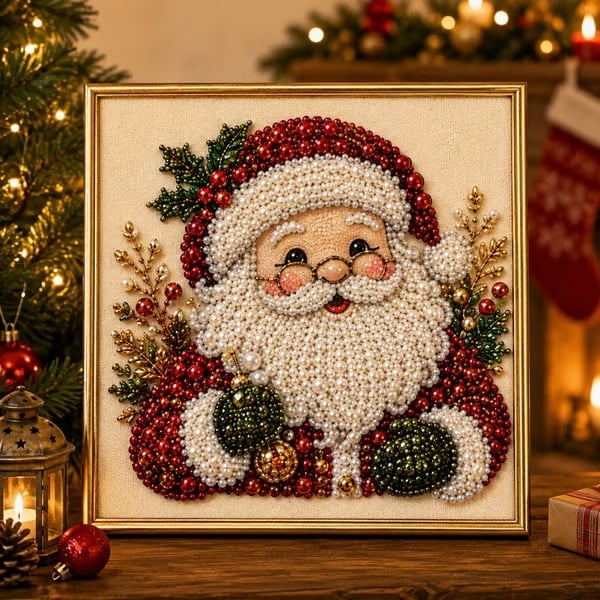 🎄Jul-förhandsrea ￡7.99!!⚡50K+ SÅLDA!🧘Avkopplande & nybörjarvänlig - 🎨💎DIY jul-pärldiamantmålningskonstkit