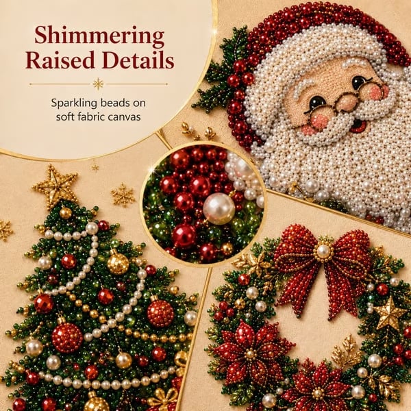 🎄Jul-förhandsrea ￡7.99!!⚡50K+ SÅLDA!🧘Avkopplande & nybörjarvänlig - 🎨💎DIY jul-pärldiamantmålningskonstkit