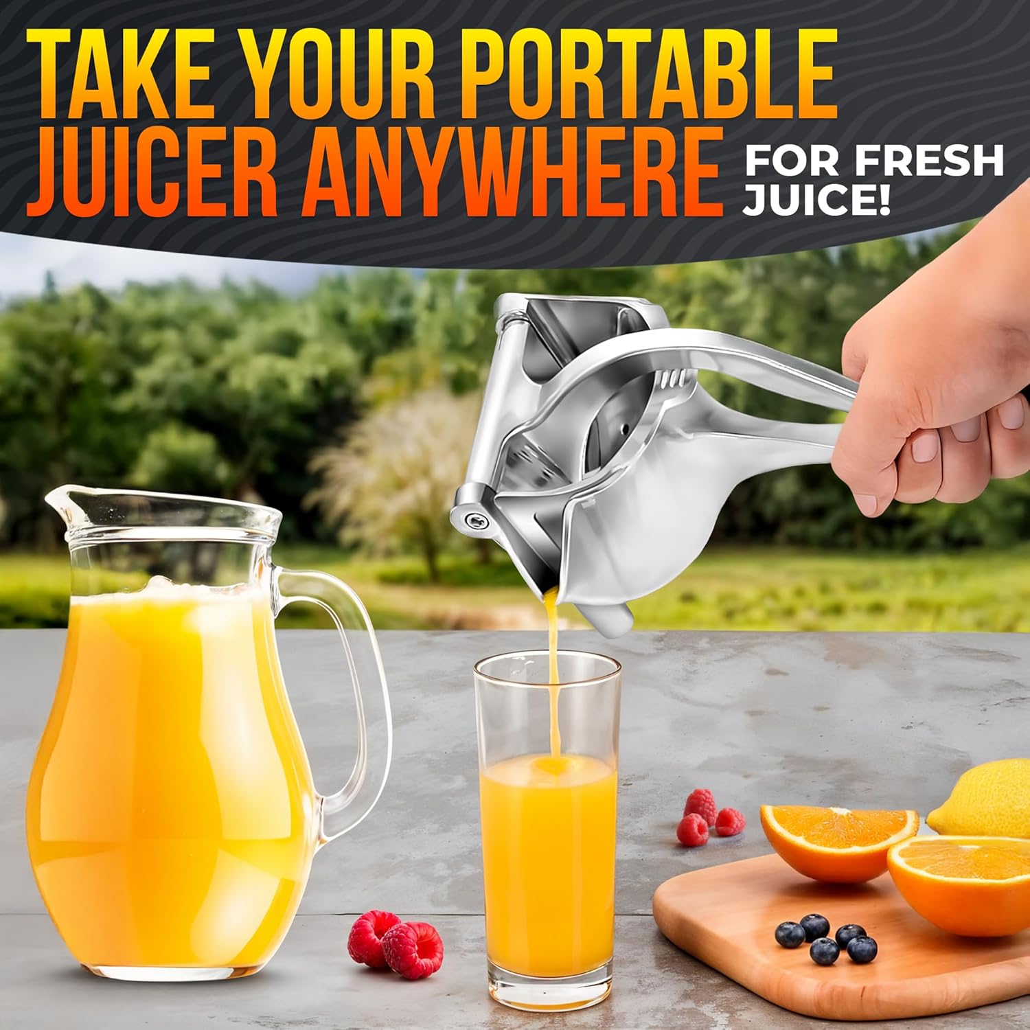 🎁 Kraftig handjuicepress (färsk juice på några sekunder, ingen kladd)