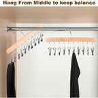 Clothes hanger with clips