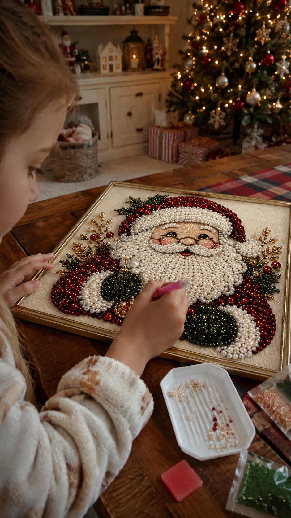 ⚡50K+ SÅLDA!🧘Avkopplande & nybörjarvänlig - 🎨💎DIY jul-pärldiamantmålningskonstkit