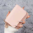 🎁HOT SALE Only $9.99🔥Elegant and Minimalist Women's Slim Short Wallet – with RFID protection, card slots, a bill compartment, and an ID window