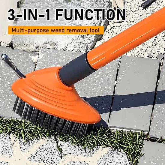 🧹 3-in-1 -rikkaruohojen kitkemiseen tarkoitettu harjassarja – kestävät teräsharjat, ergonominen kahva ja täydellinen terasseille, ajotielle ja puutarhapoluille 🏡