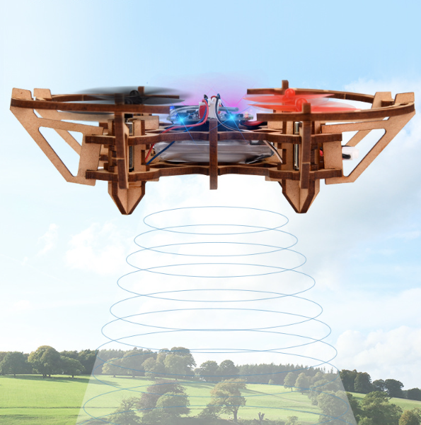 🧩 Tee-se-itse puinen droonirakennussarja 🚁