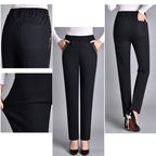 Kvinnors sidfick med full elastisk midja jeans