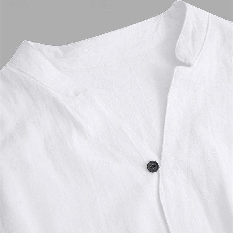 🔥Begrenzte Zeit 50% Rabatt🌿💧 Stylisches zweiteiliges Set für Männer aus Baumwolle und Leinen: Oberteil und Hose
