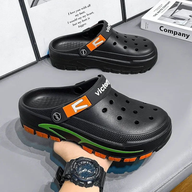 Miesten hengittävät slip-on-sandaalit