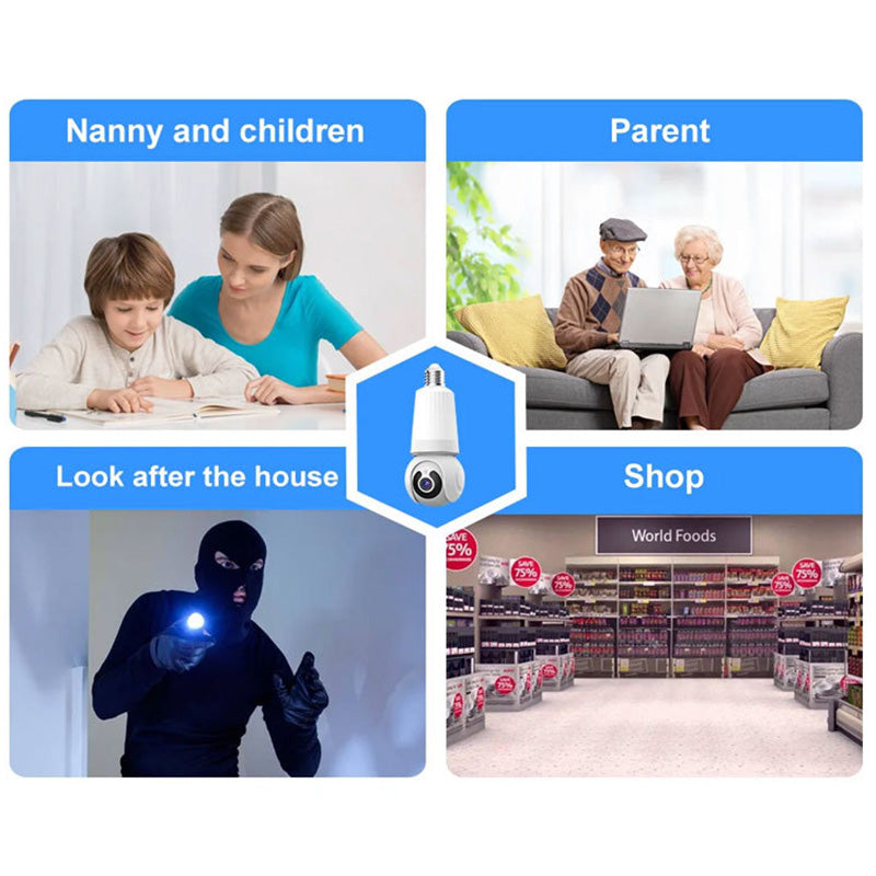 Smart Wi-Fi-övervakningskamera med ljus