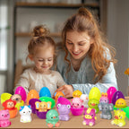 🔥Påskens bästa present 50 % RABATT – 🎁24 ST påskägg med förfyllda, långsamt stigande squishy-leksaker