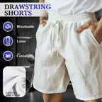 (S-3XL)🌿Herrshorts i bomull och linne med elastisk dragsko