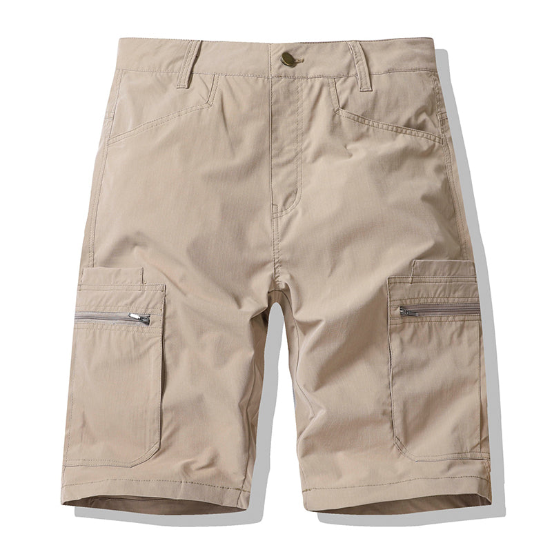 Miesten vetoketjulliset cargo-shortsit