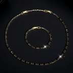 ✨ 50 % RABATT NU! 💎 Glittrande smyckeset för män – halsband & armband – kubisk zirkonia – perfekt för vardag och fest 🖤