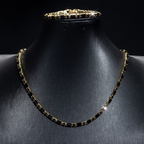 ✨ 50 % RABATT NU! 💎 Glittrande smyckeset för män – halsband & armband – kubisk zirkonia – perfekt för vardag och fest 🖤