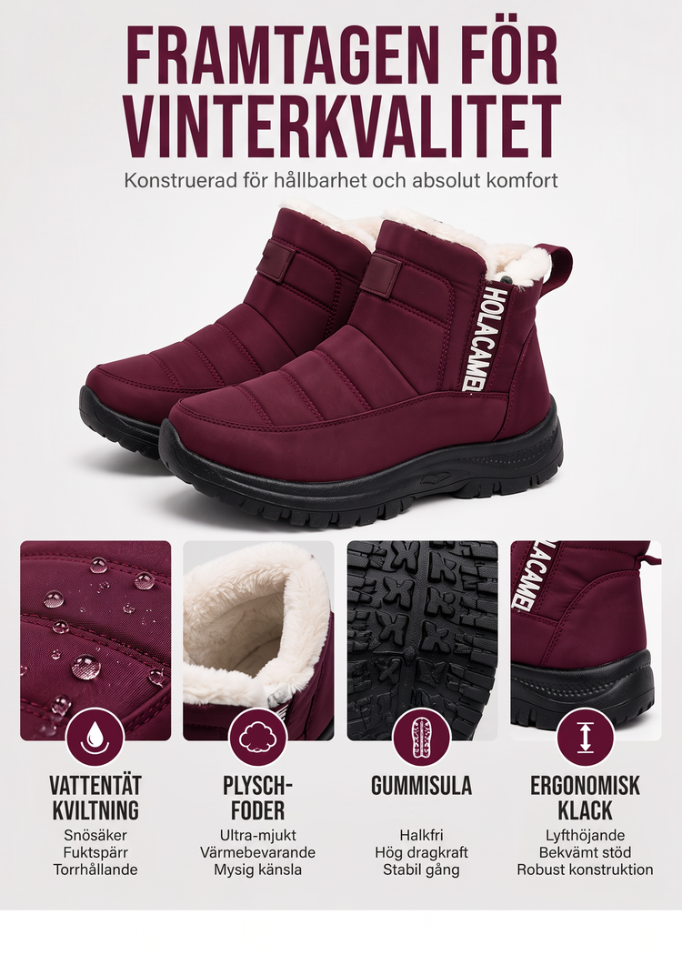 Vattentäta halkfria snökängor för kvinnor
