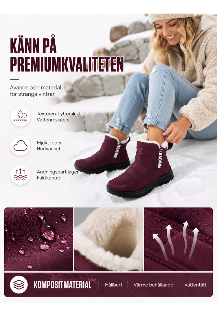 Vattentäta halkfria snökängor för kvinnor