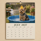 🔥🎁Nyhet 50 % RABATT🔥Väggkalender med Yorkshire Terrier 2027